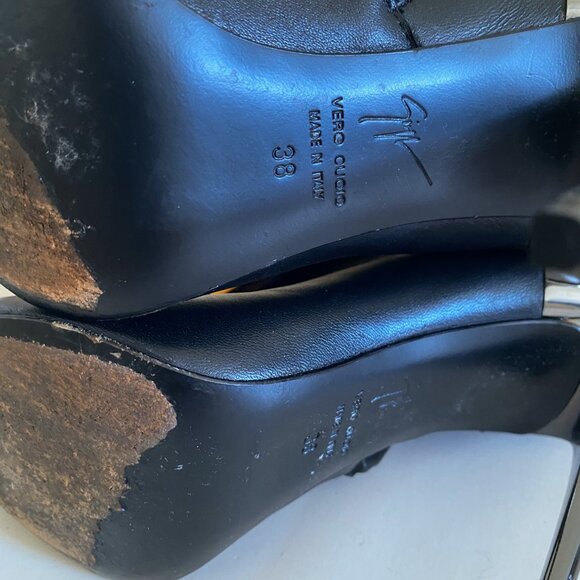 Giuseppe Zanotti Gold Plated Ankle Boots EU 38 - Picture 14 of 16